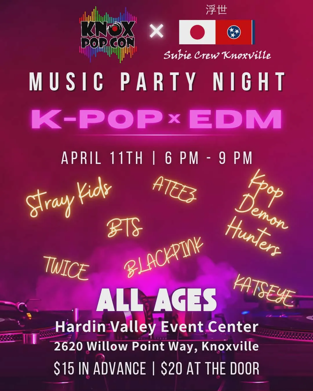 Dance floor energy at the KPop Rave