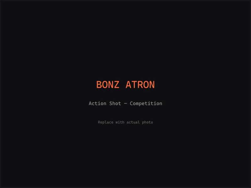 Bonz Atron — mid-trick at a kendama competition, intense focus