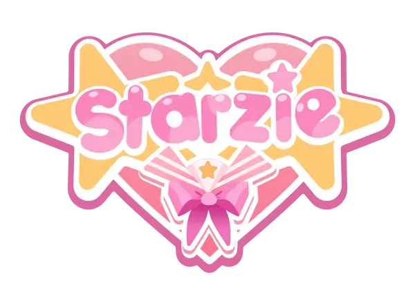 Starzie logo — pink star and bow design