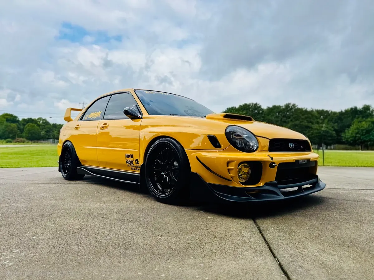 Classic yellow Subaru WRX bugeye build — Subie Crew Knoxville car show